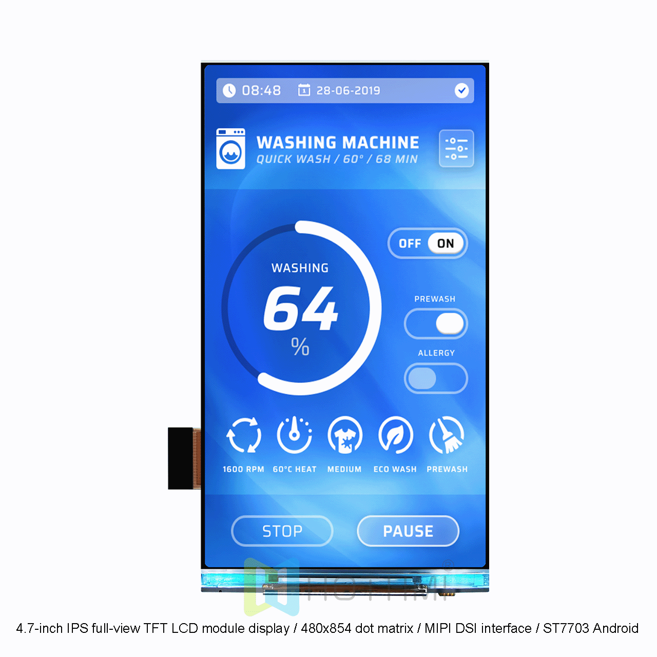 4.7 inch MIPI TFT Display 720×1280 ST7703