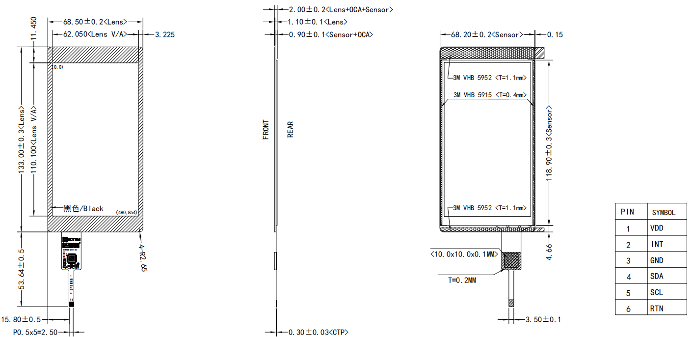 5 inch LCD Touch Panel GT911