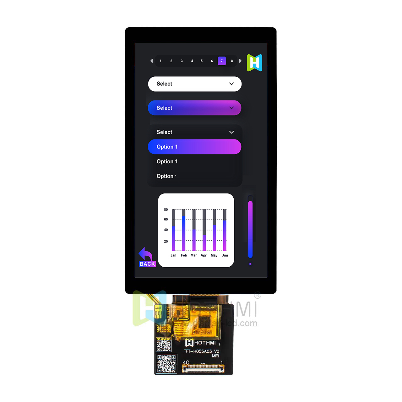5.5 inch Sunlight Readable TFT 720x1280 MIPI
