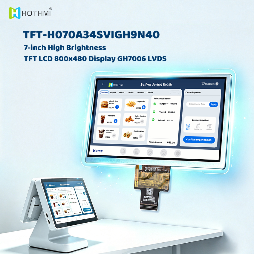 7 inch MIPI TFT LCD High-Brightness IPS GH7006