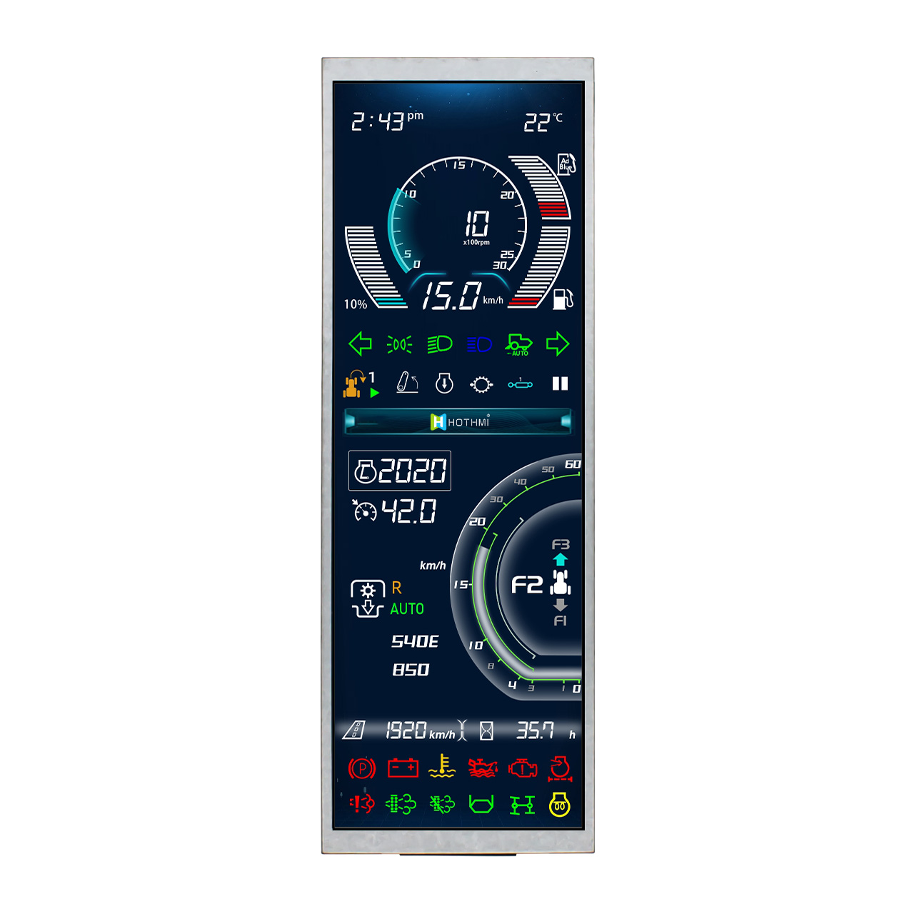 7.8 inch Bar Type TFT LCD 400×1280 MIPI
