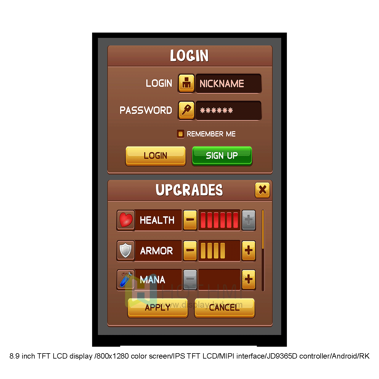 8.9 inch IPS Screen High Brightness MIPI