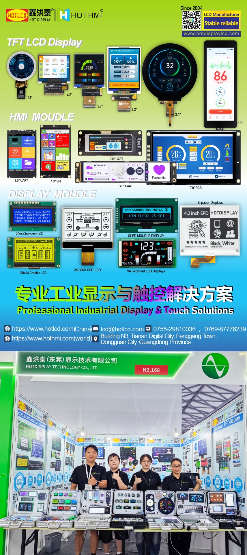 2026 Munich Shanghai Electronica Show Concludes Successfully—HOTHMI Shines with TFT LCD Display Solutions