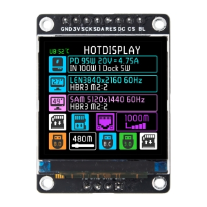 1.54 inch High Brightness Square TFT SPI
