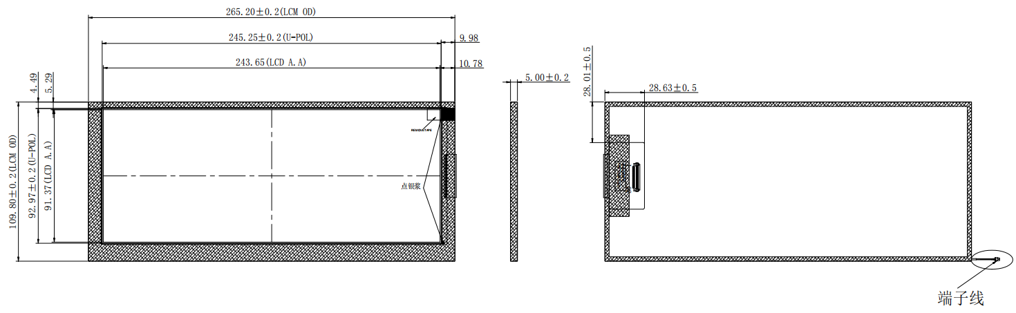 10.3 inch MIPI TFT LCD Display1440×540 IPS
