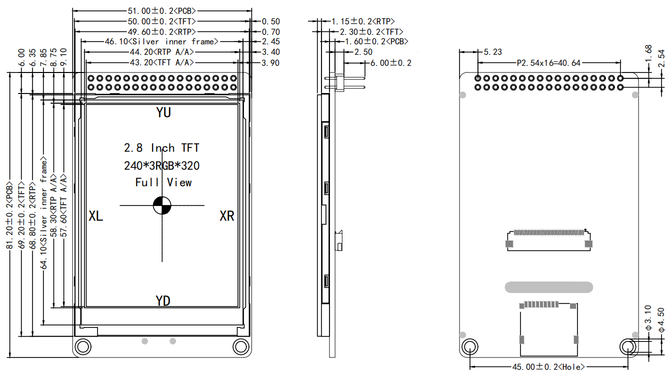 2.8 inch LCD Screen RTP ST7789V For Arduino