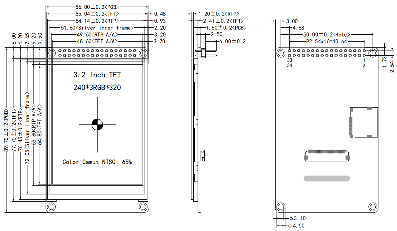 3.2 inch TFT Display Module ST7789 Arduino
