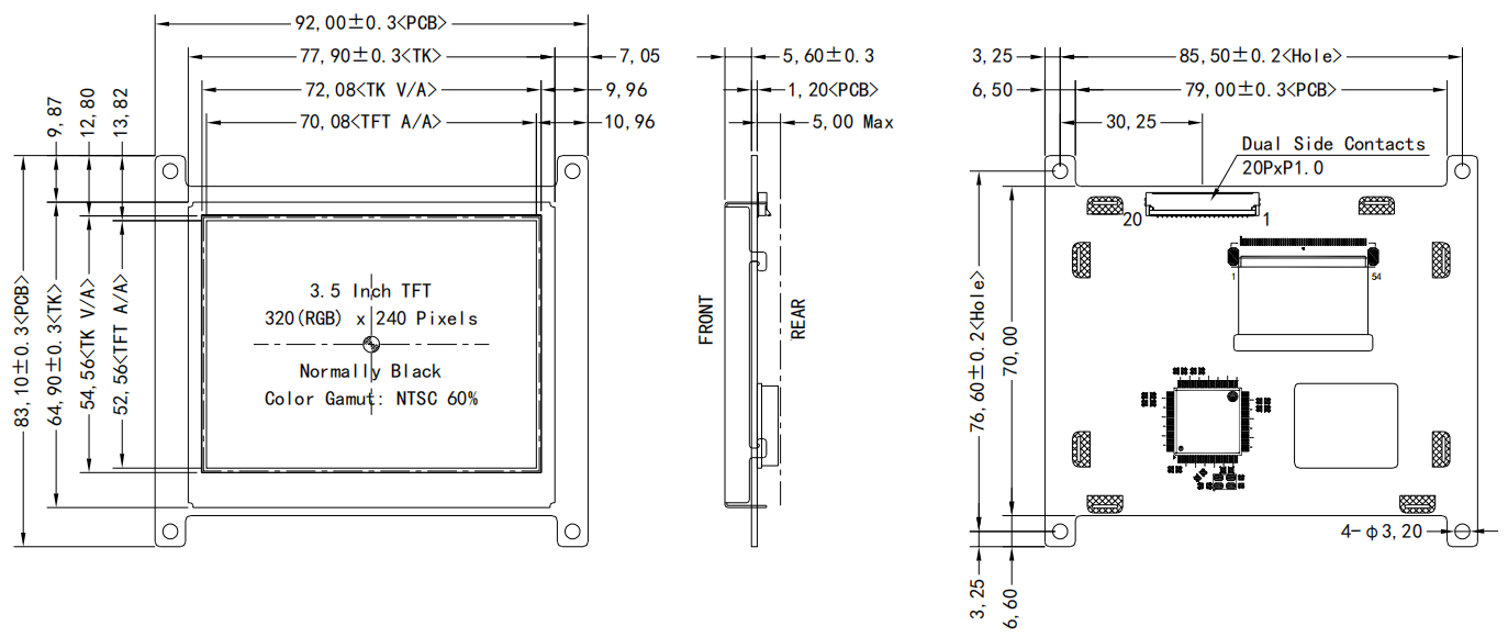 3.5 inch Arduino LCD Module 320×240 SSD1963