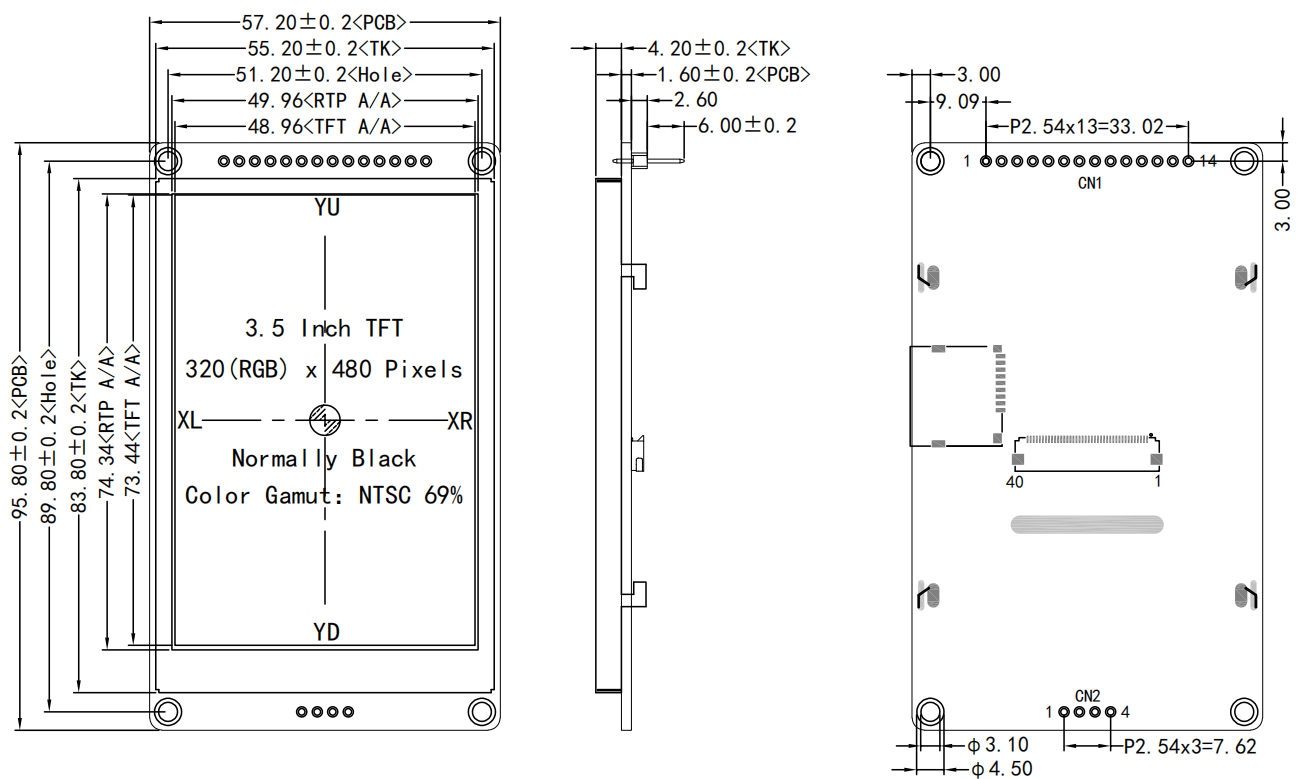 3.5 inch TFT Display SPI 320x480 ILI9488