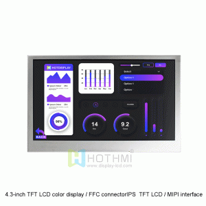 4.3 inch TFT LCD Display 800×480 MIPI IPS