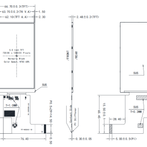 HOTHMI 5 inch HMI Display Touch Screen 720×1280 MIPI-drawing