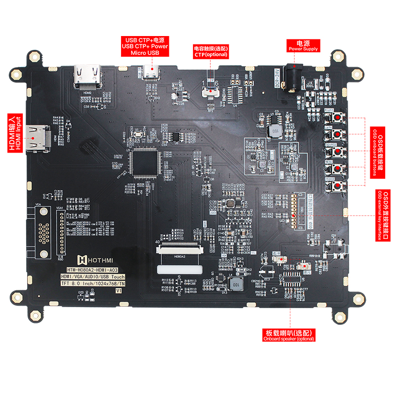 HOTHMI 8 inch Raspberry Pi LCD Display 1024×768 - Image 3
