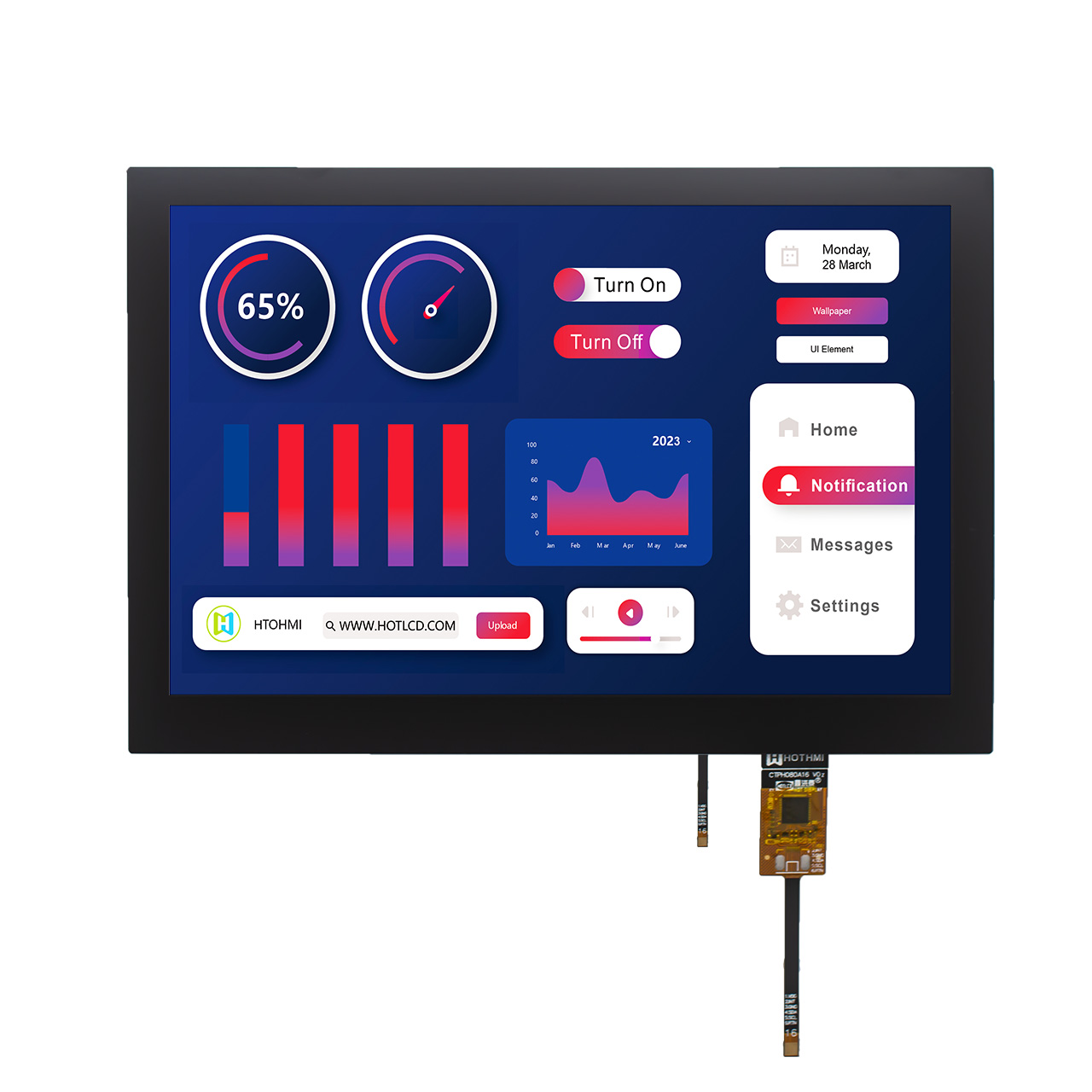 HOTHMI 8 inch Raspberry Pi Touch Display 1920×1200 MIPI